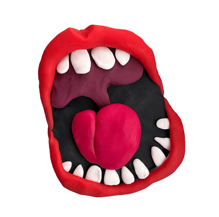 Plasticine mouth
