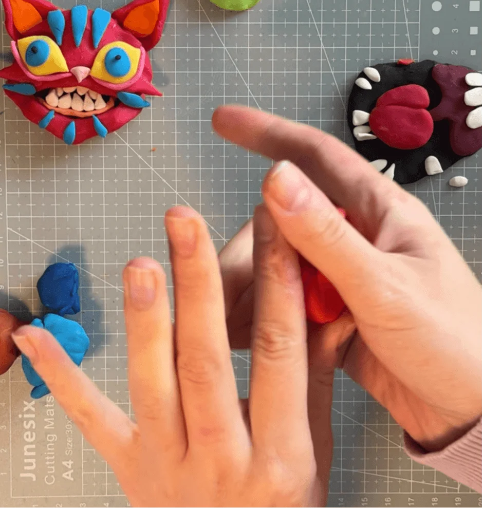 Making plasticine stickers — photo 2