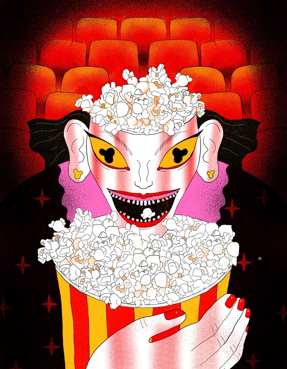 Popcorn character illustration